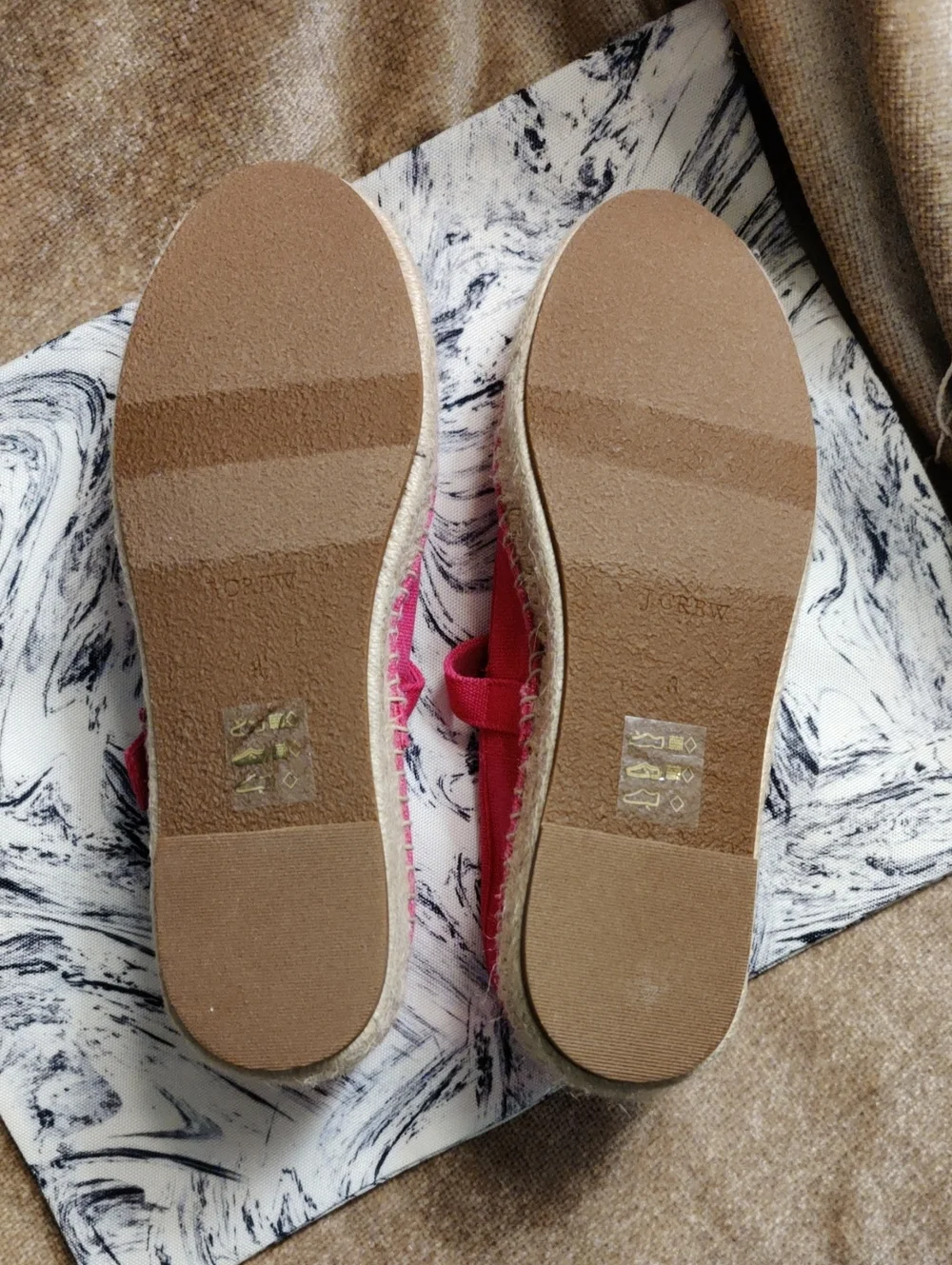 J. Crew pink Espadrille Mary Jane flats Size 8